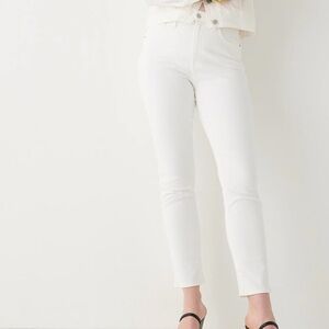 J crew curvy vintage slim straight jeans white